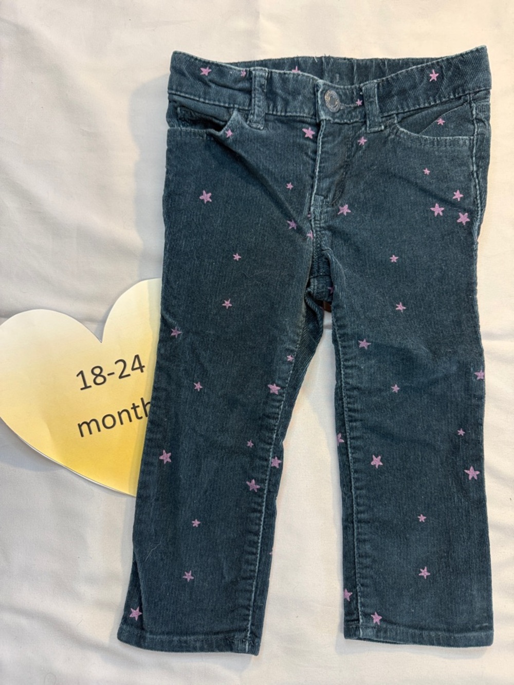 GAP Blue and Pink Corduroy pants with Star Pattern
